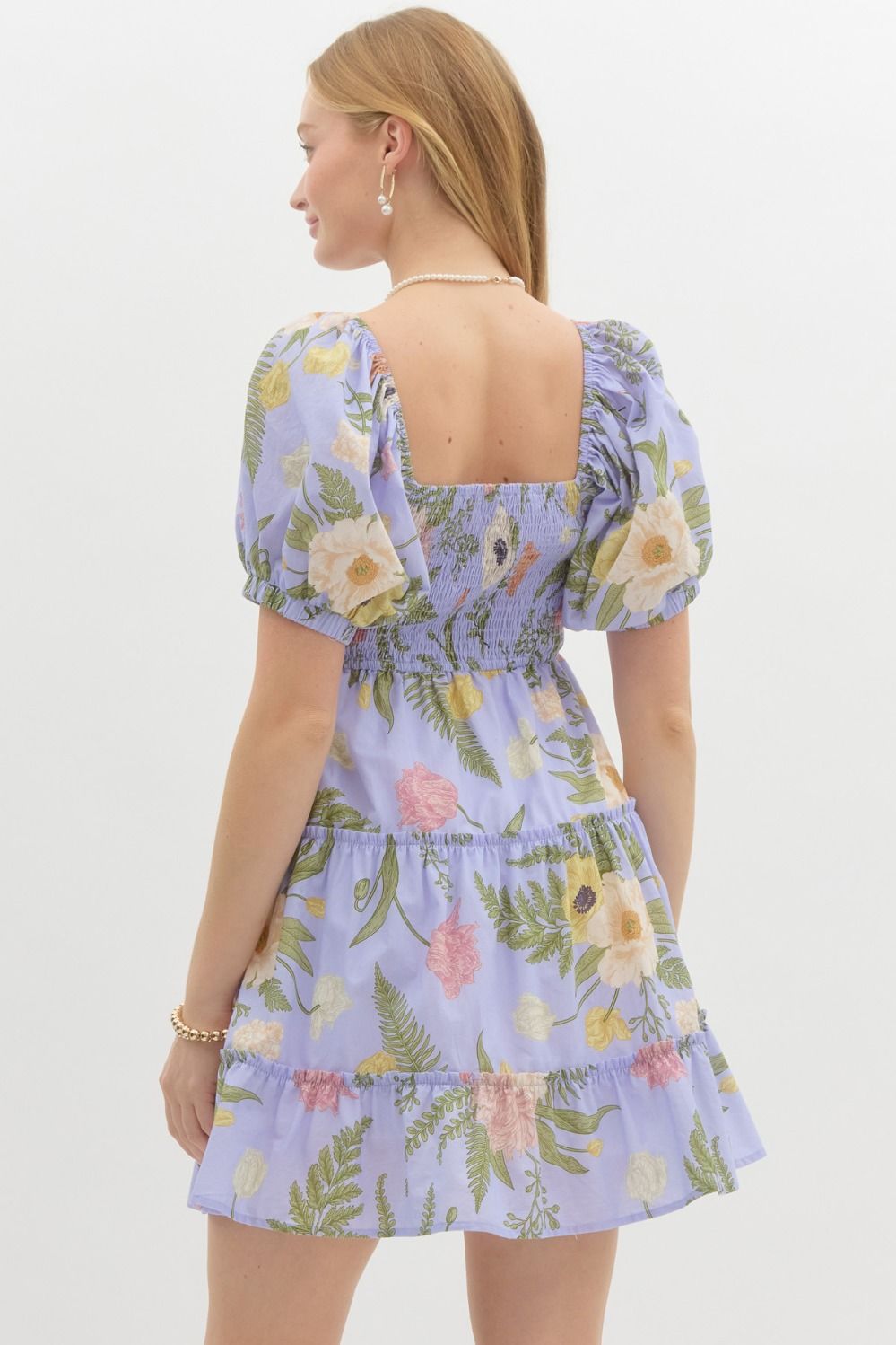 Chelsie Floral Puff Sleeve Dress