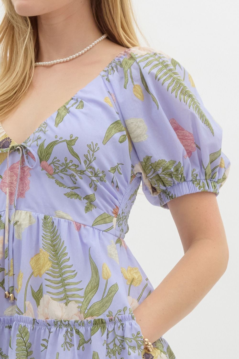 Chelsie Floral Puff Sleeve Dress