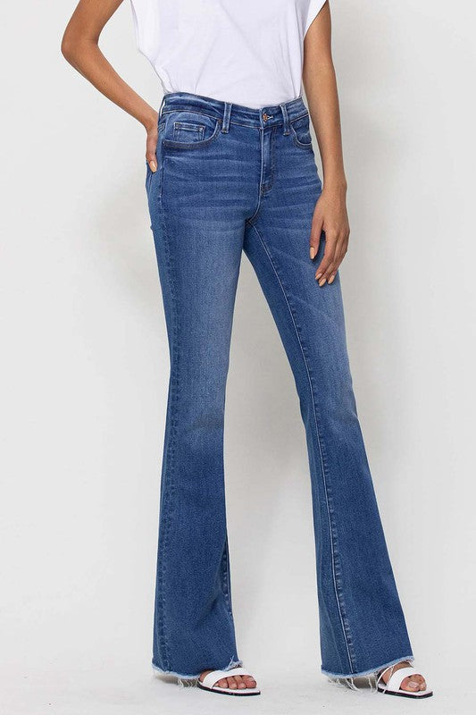 Marlie Mid Rise Mini Flare Jean