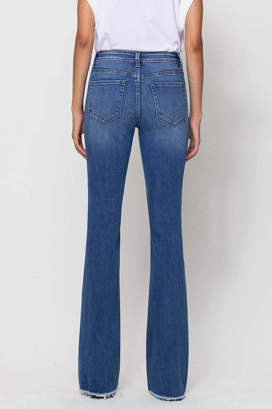 Marlie Mid Rise Mini Flare Jean