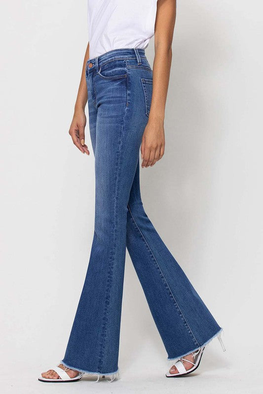 Marlie Mid Rise Mini Flare Jean