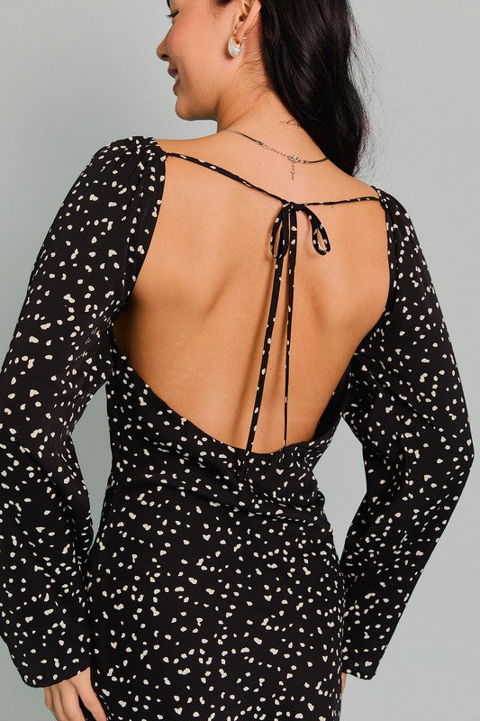 Della Open Back Dress