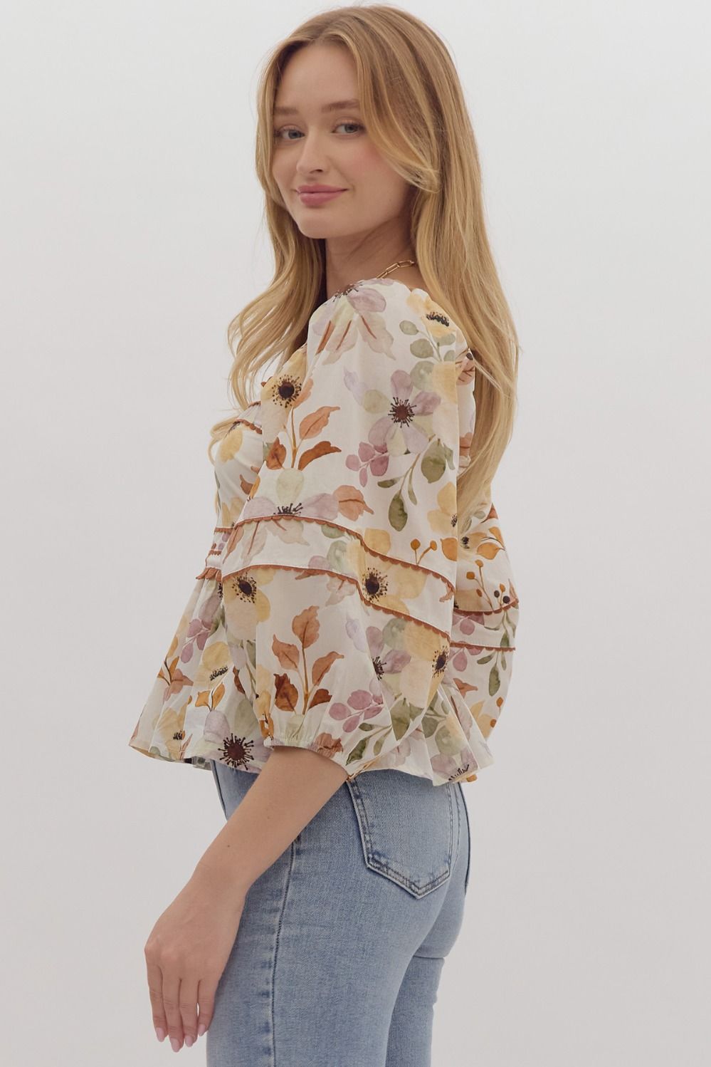 Nellie Floral Peplum Top