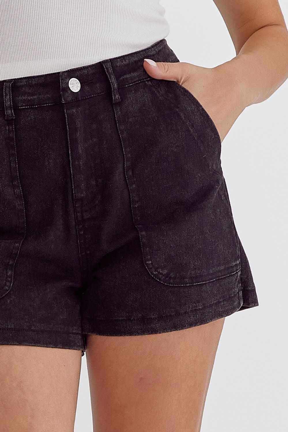 Britlyn Denim Shorts (Black)